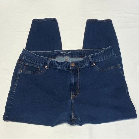 Maurices High Rise Skinny Stretch Jeans Jeggings 22W Short Medium Wash Denim - Picture 7 of 12